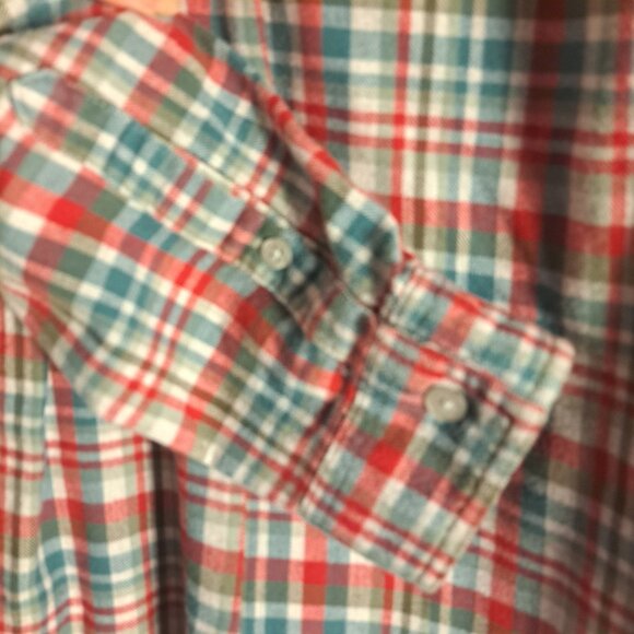 Toad & Co Women's Lightfoot Tunic Organic Cotton Flannel Button Down Sz Large - Picture 8 of 12